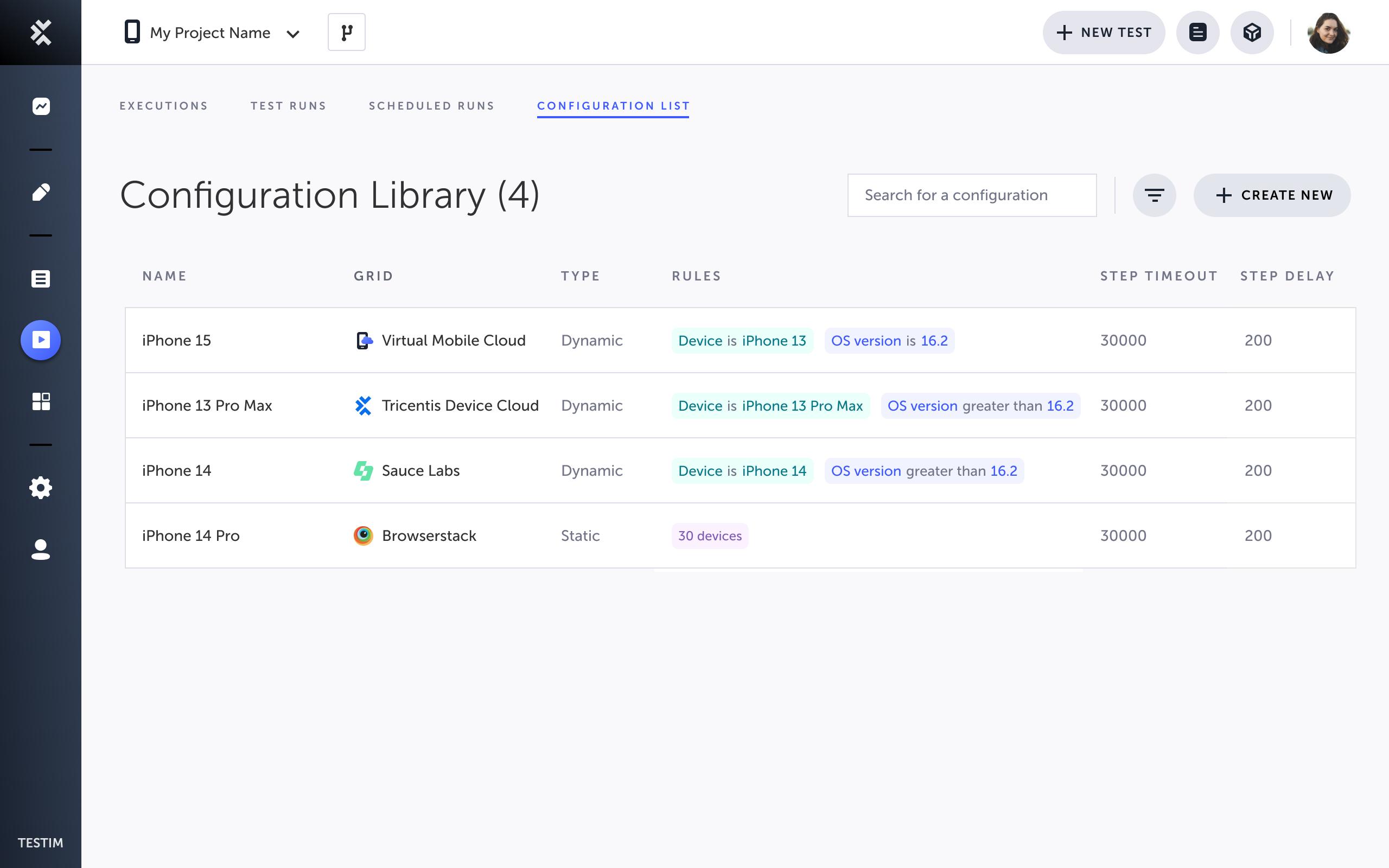Integrated mobile test solution with Tricentis Testim Mobile.